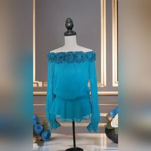 Adrianna Papell Stunning Evening Essentials Blouse Sz S